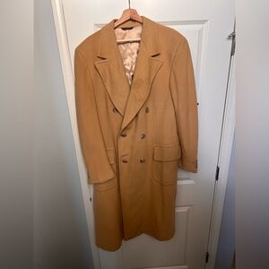 Men’s Camel Pea Coat, fits like a 2XLT.